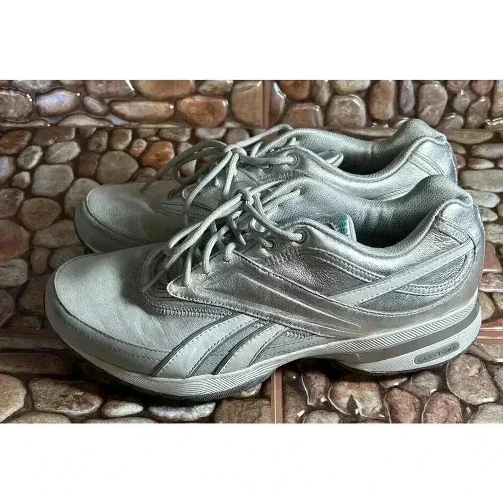 Reebok Easytone 10 Gray Silver Women’s Athletic Sneakers - Picture 13 of 16